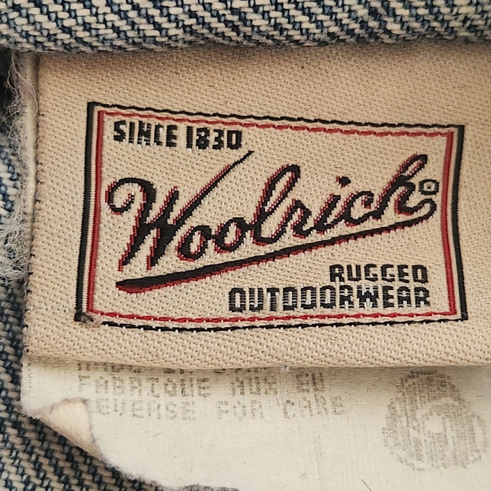 Vintage Mens Woolrich Denim Jacket Barn Coat Sz Small Made In USA No Liner READ - Picture 4 of 13